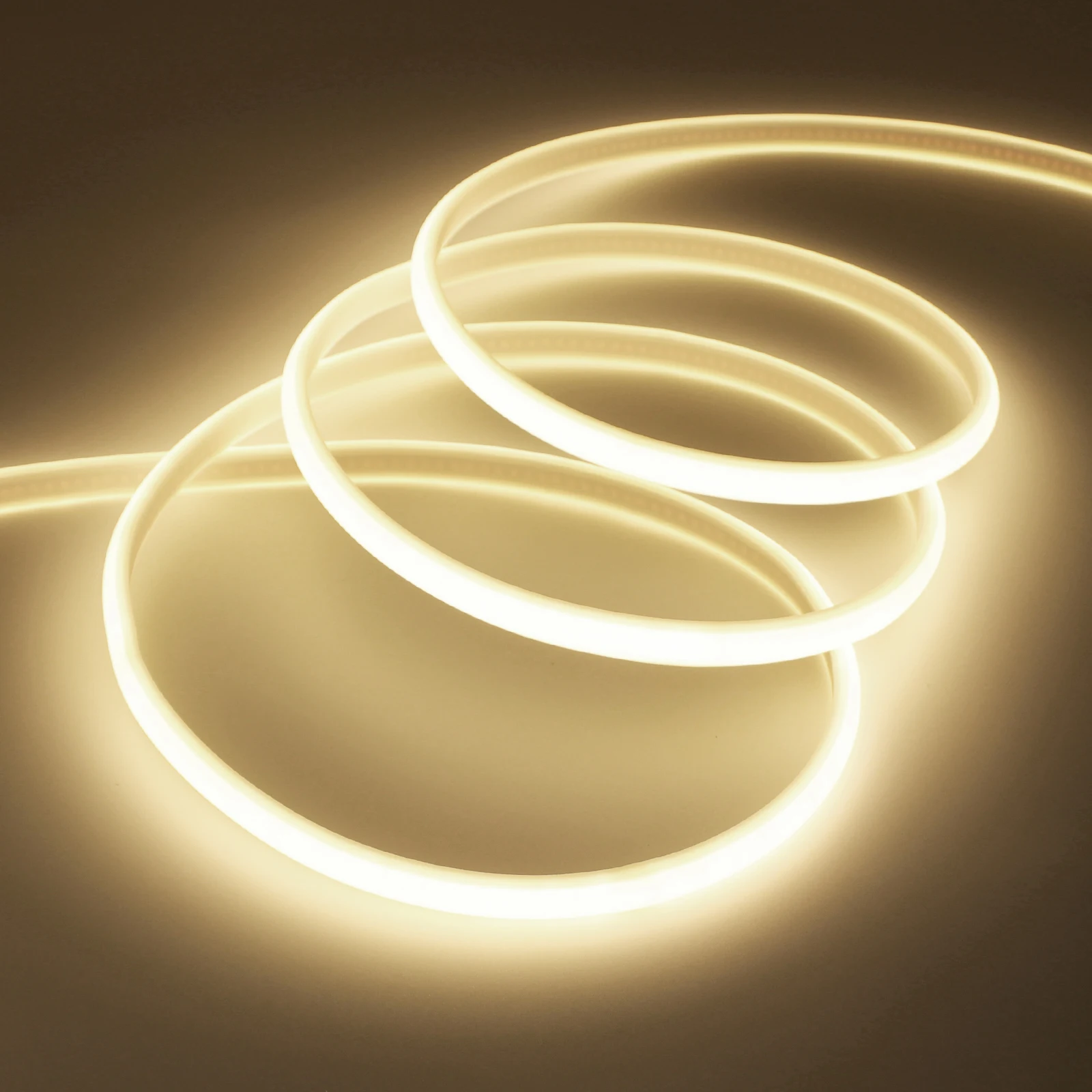 AC 110V 220V COB LED Strip Waterproof EU UK US Kit 3000K 4000K 6000K Garden Home Decor High Bright Flexible Ribbon Neon Light