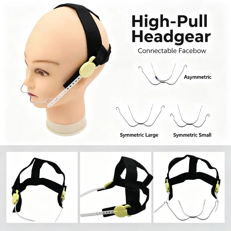 Xihu Baer Orthodontic Headgear High Pull Headgear Extraoral Arch Traction Device Dental Braces Teeth Correction Appliance Tool