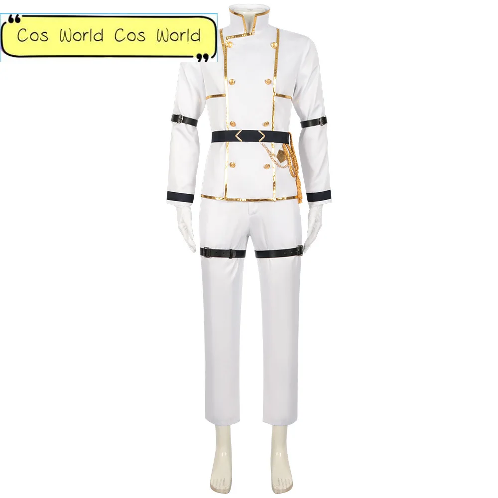 Anime Blue Lock Bachira Meguru Cosplay Costume, Anges et Démons, Perruque, Blanc, Uniforme Militaire, Châle Homme, Halloween, Costumes de Carnaval