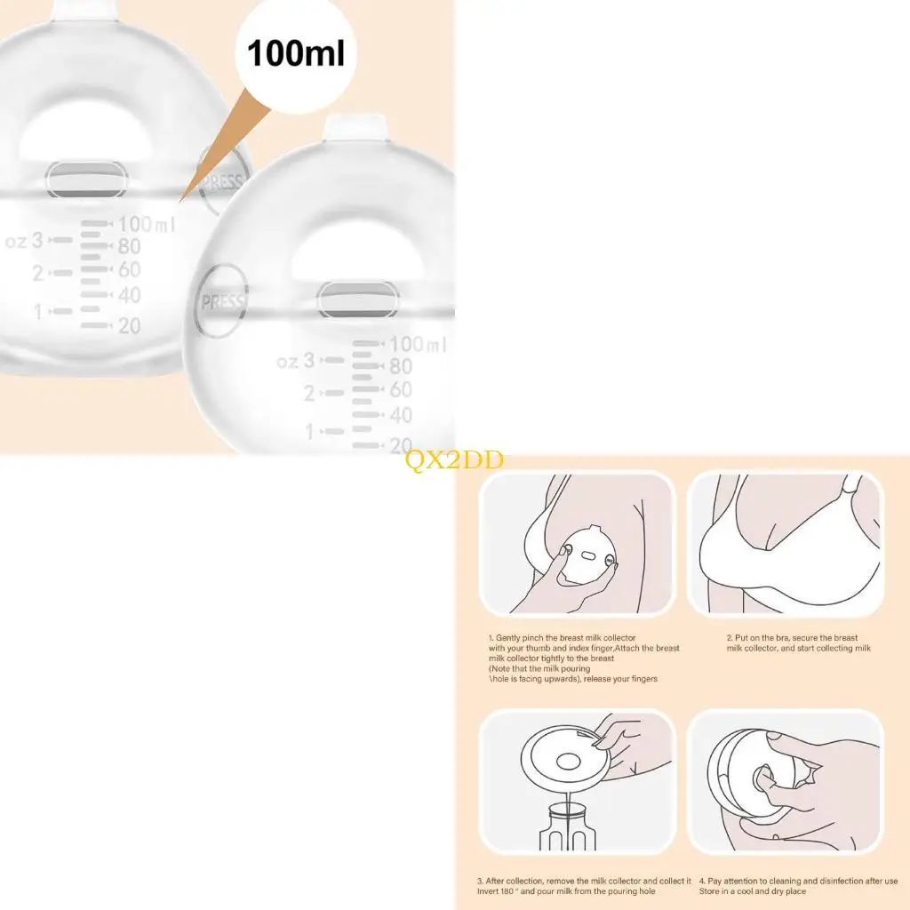 

QX2D Носимый спасение молока для грудного вскармливания мамы Руководство для грудного молока Коллекционное пищевое содержание
