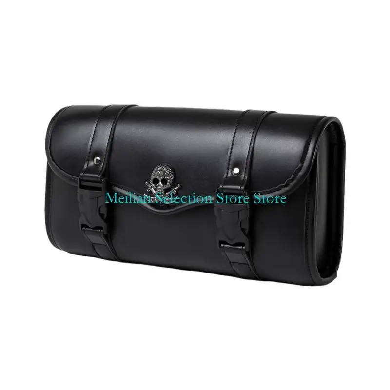 

Punk Styles Motorcycle Storage Pouches Saddlebag PU Leather Tool Bag Suitable for Handlebar & Fork, Riders Daily Commute X37F