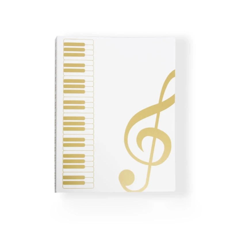 Y1UB 80Pages Plastic Sheet Music Folder A4Size Storage Holder for Art Student Teacher