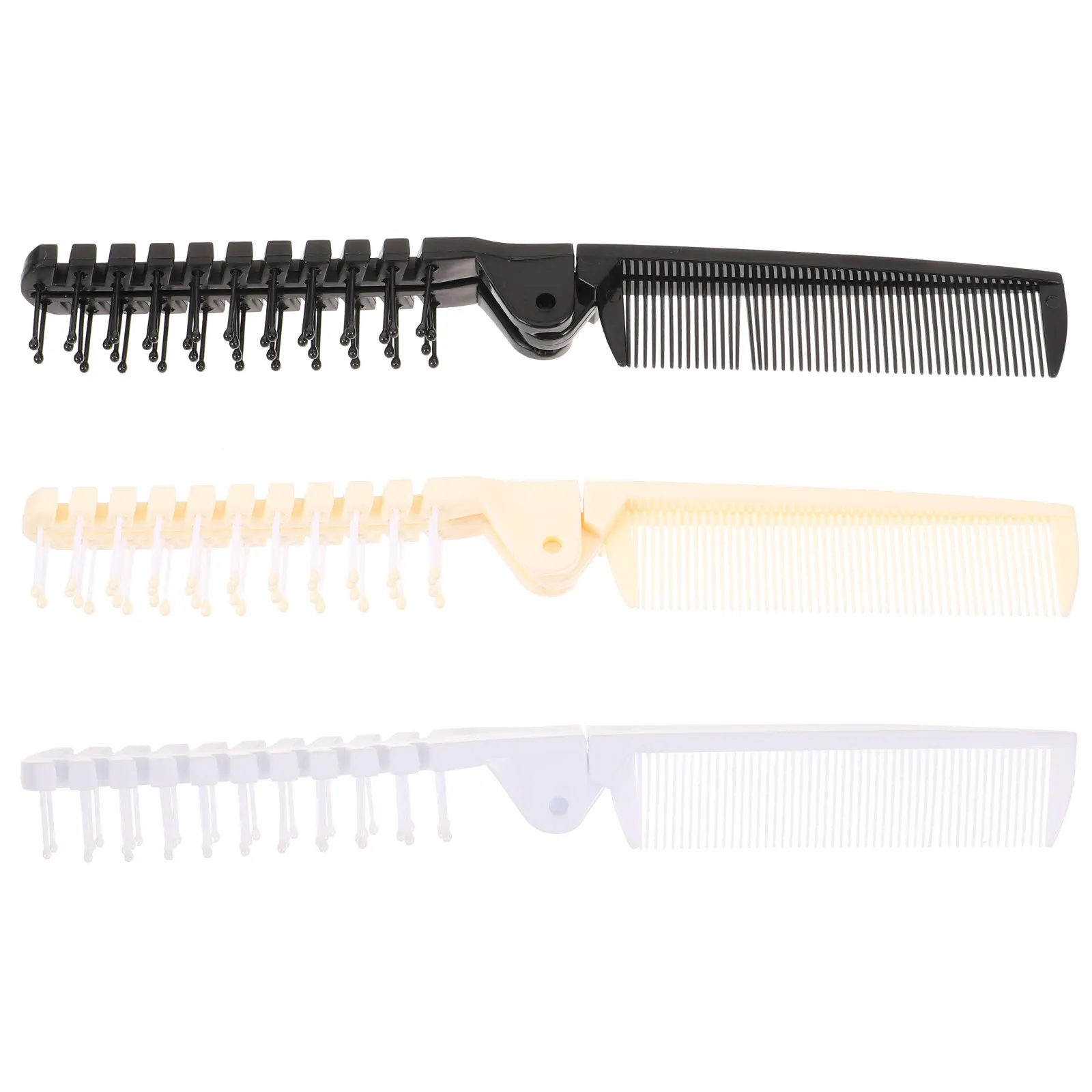 

3Pcs Foldable Comb Travel Hair Brush Compact Pocket Brush for Women Detangling Folding Hairbrush Lightweight Travel Size Hair