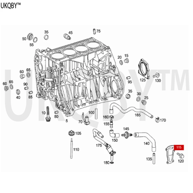 Me rc ed es Be nz A2710180002 from head to cylinder block crankcase