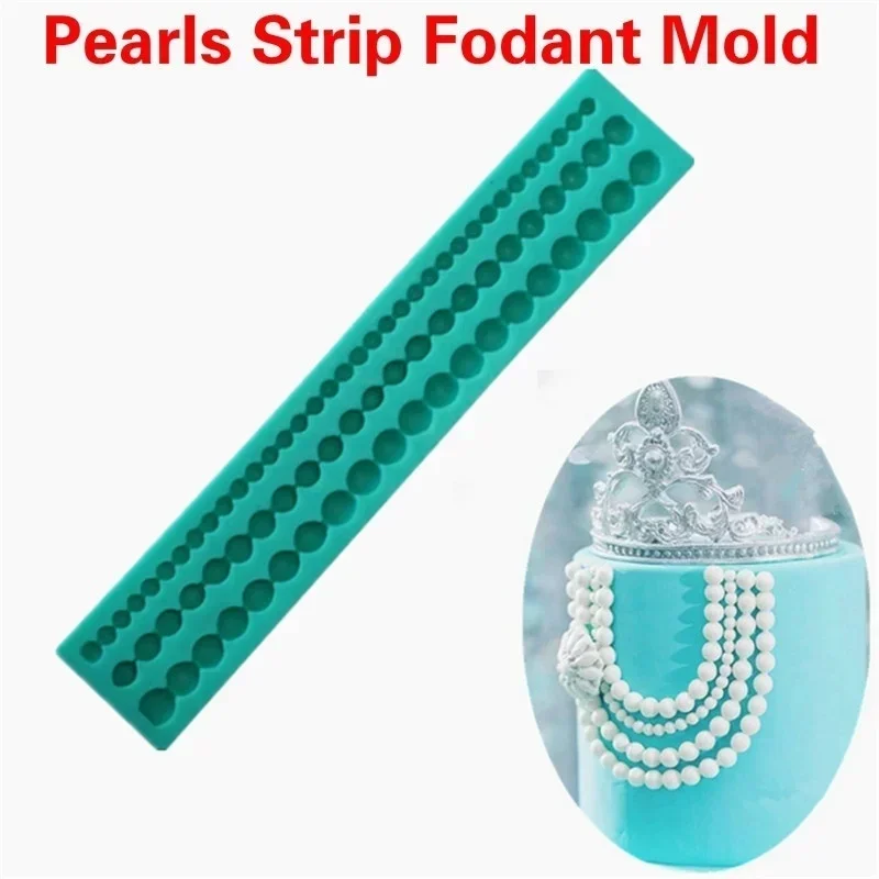 

Pearl Strip Chocolate Mold Fondant Silicone Mold For Cake Decoration Handy Tool