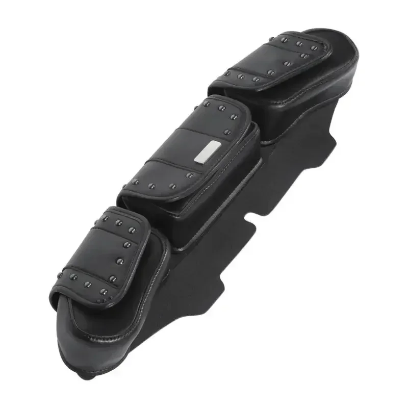 ل هارلي بجولة إلكترا ستريت الإنزلاق FLHT FLHX FLHTK 1996-2013 دراجة نارية اكسسوارات حقائب الزجاج الأمامي ثلاثي الحقيبة 3 جيب #4