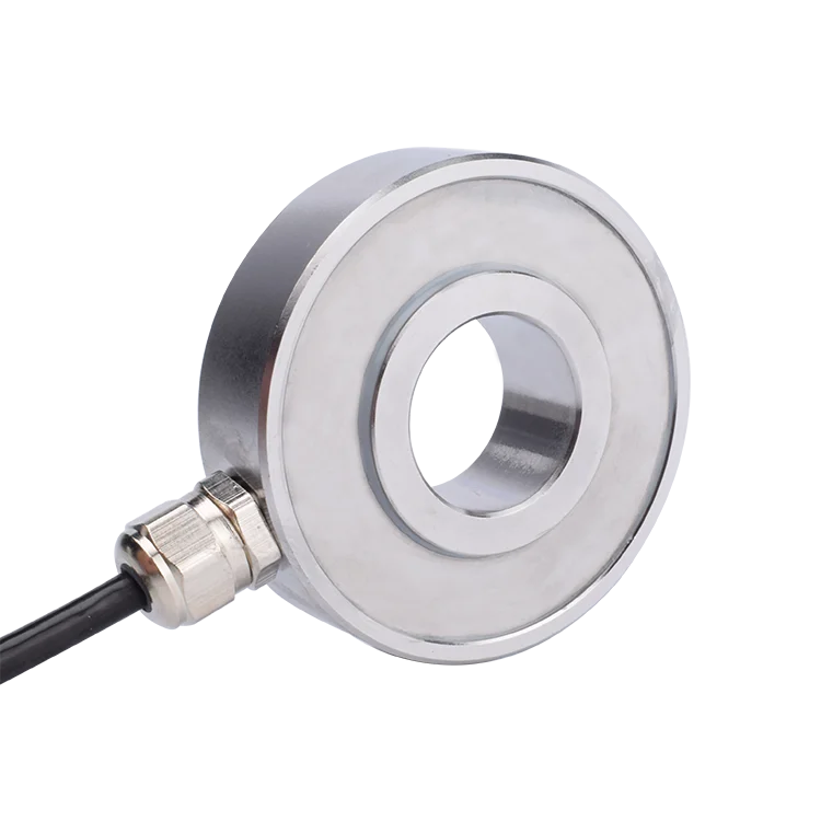 Washer type compression load cell annular hole 10~500kg  force sensor 1T 2T ring force transducer