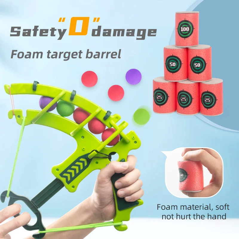 Children's parent-child interaction, indoor and outdoor shooting toys, throwing sticky balls, bows and arrows, catapults