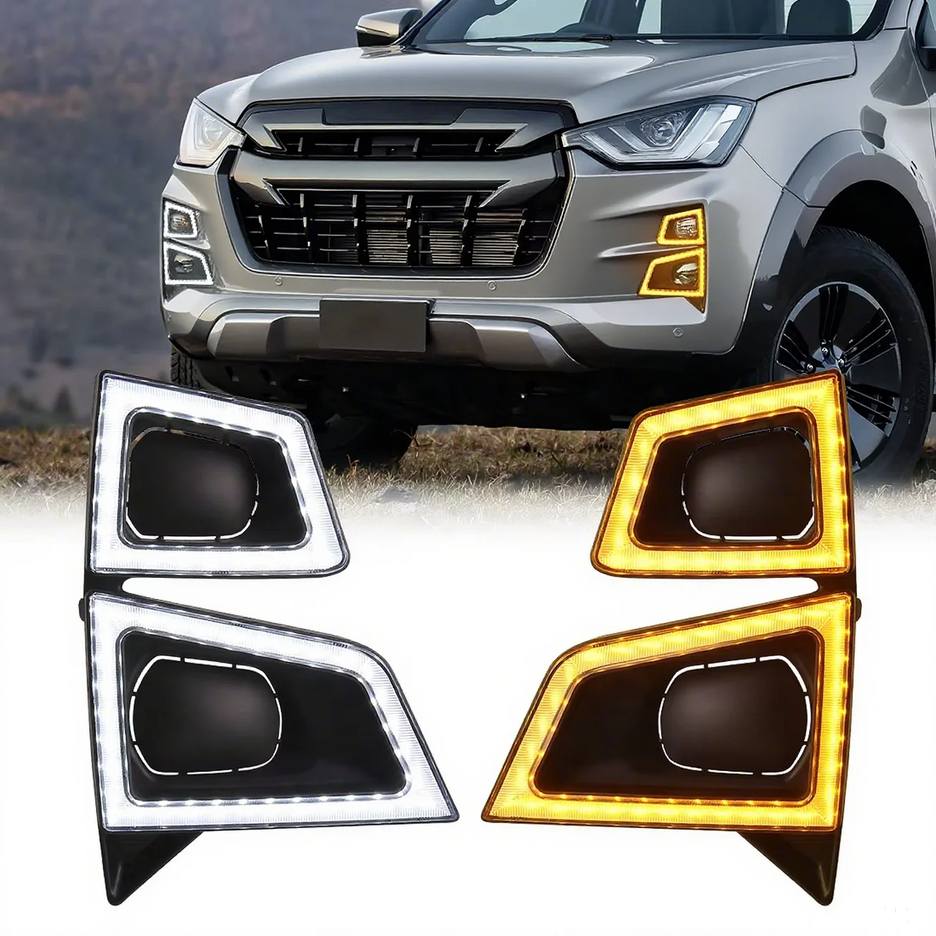 

LED Headlights For ISUZU D-max Dmax 2020 2021 2022 DRL Daytime Running Lights Dynamic Turn Signal Driving Lamp Accessories
