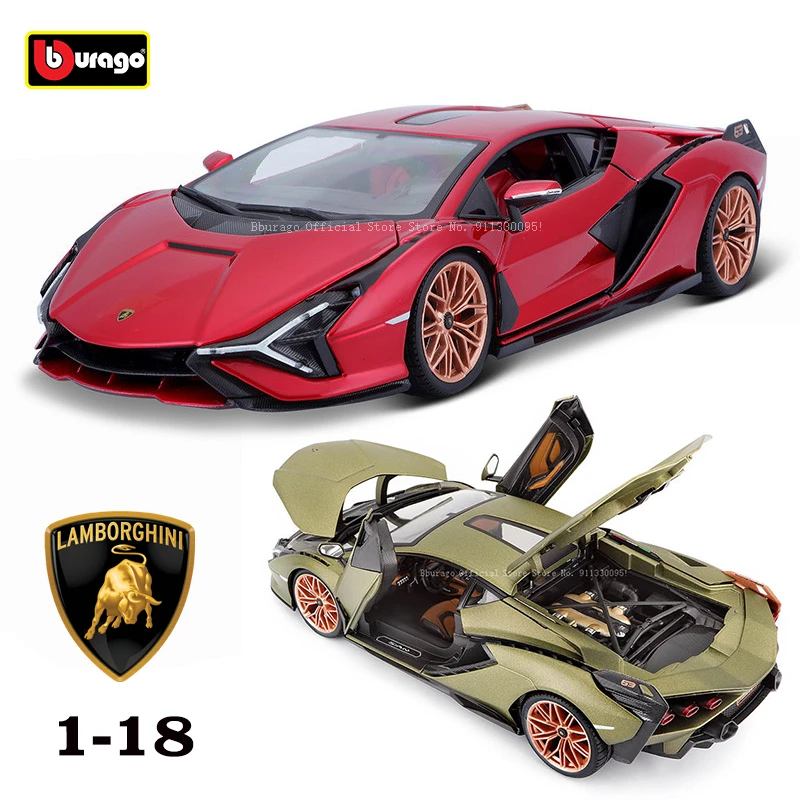 Bburago 1:18 Scale Lamborghini Sian FKP 37 Alloy Luxury Vehicle Diecast  Cars Model Toy Collection Gift