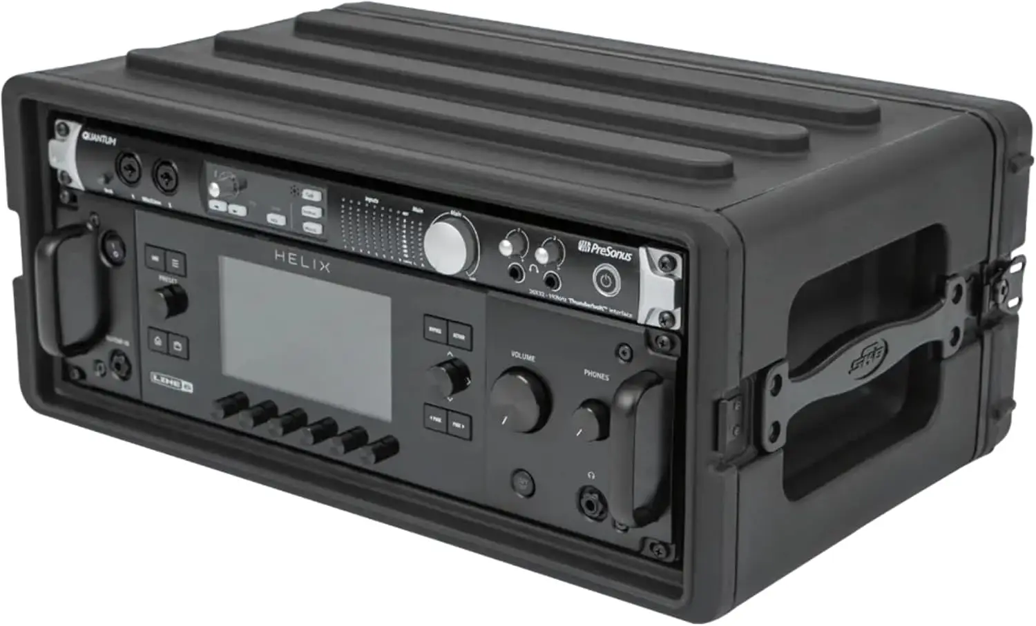 Durable Polyethylene Gear Protector, Stackable, Waterproof with Twist Latches & Rubber Feet for Musicians