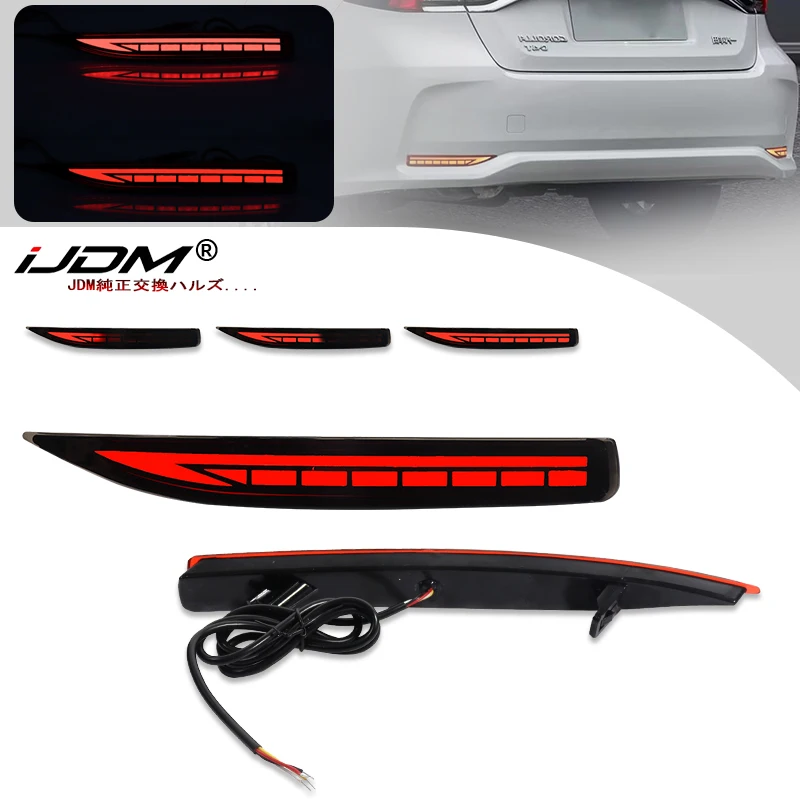 2PCS For Toyota Corolla Altis 2019 2020 2021 2022 2023 2024 LED Rear Fog Lamp Bumper Light Brake Dynamic Turn Signal Reflector