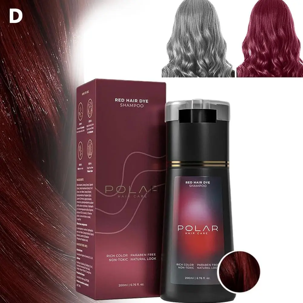 Haarverf Kleurshampoo 3 in 1 Instant Haarverfshampoo Voedt Langdurige Kleurverf Voor Vrouwen & Mannen Grijs Haar Dekking 200ML - afbeelding 1