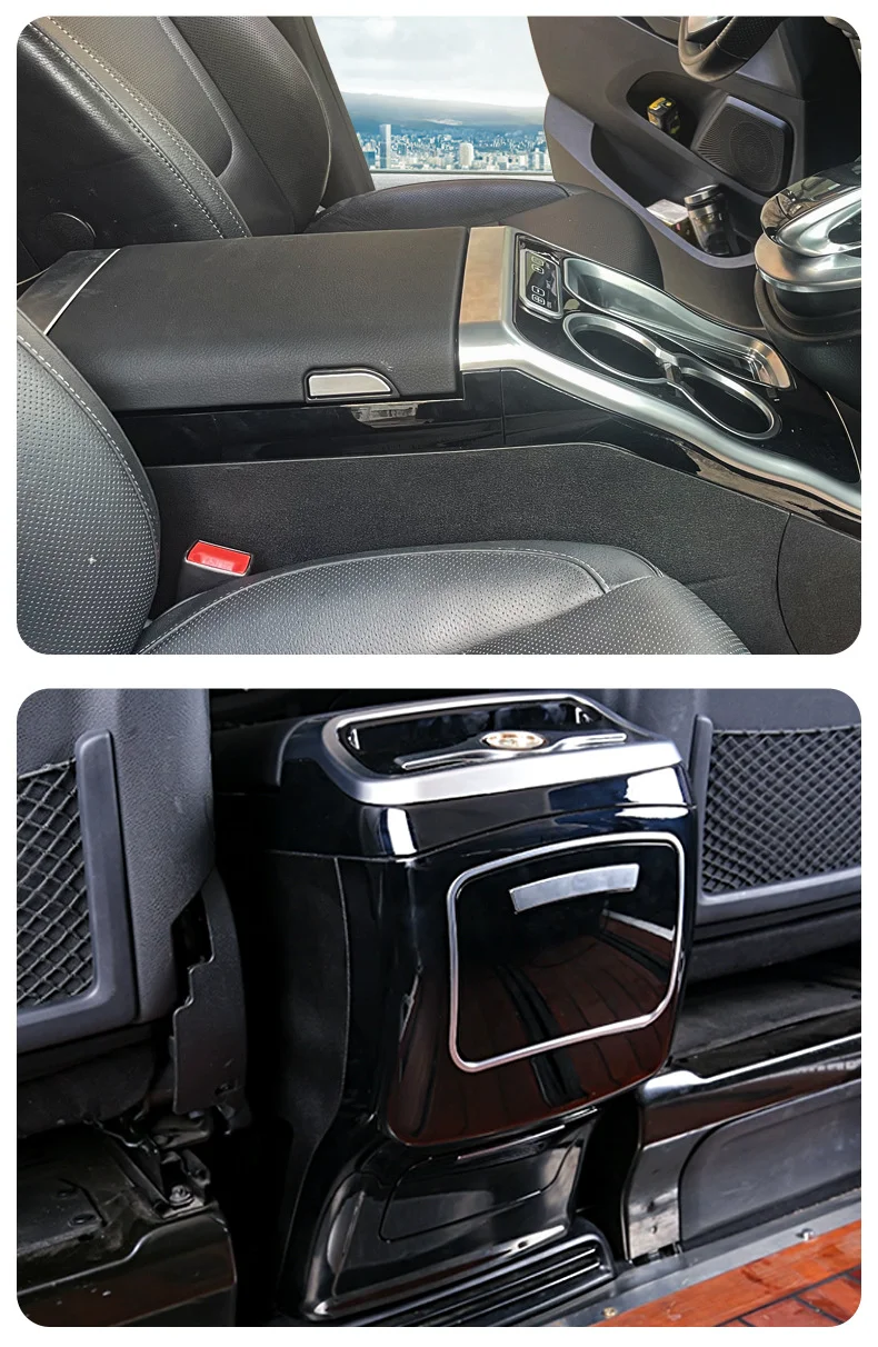 Central Console Armrest with Compressor Fridge with Storage Box Front Cup Holder for Vito/V-Class (V250/V260)