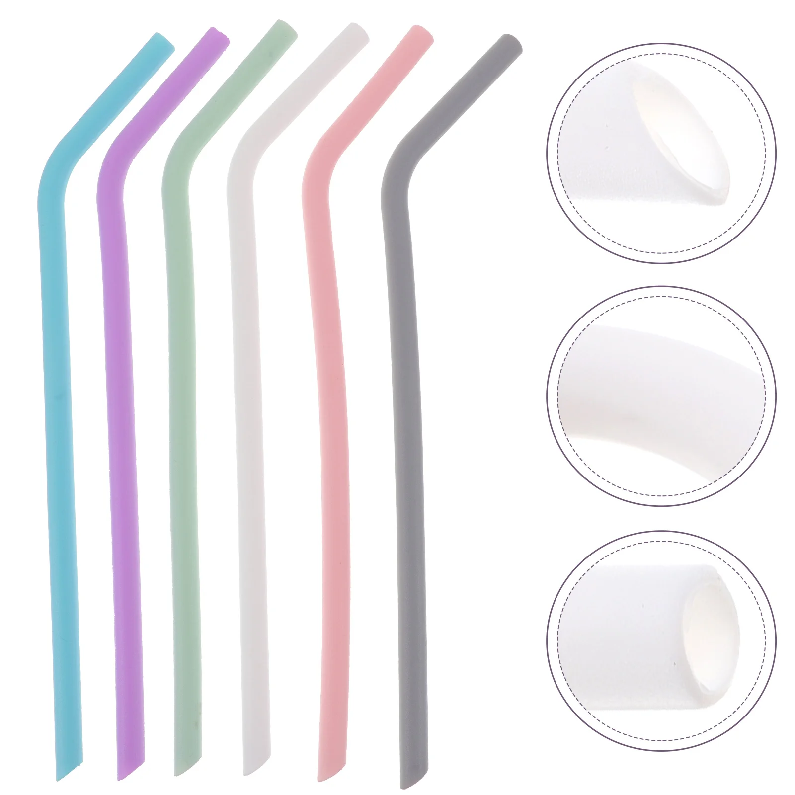 

Silicone Straw Set Decorative Cute Straws Lovely Juice Portable Reusable Mug Kids Beverage for Cocktails