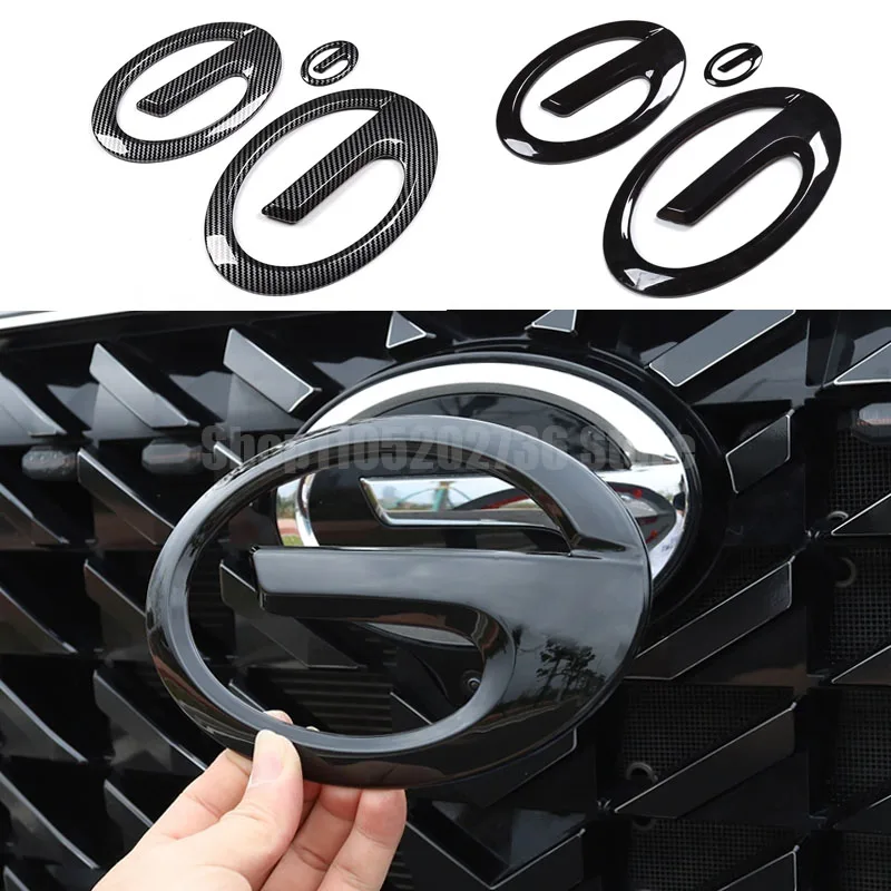 

Для GAC Trumpchi GS8 ES9 2022 2023 2024 2025 вставка задней двери буквы подходит для карбонового черного значка 3D приподнятая эмблема