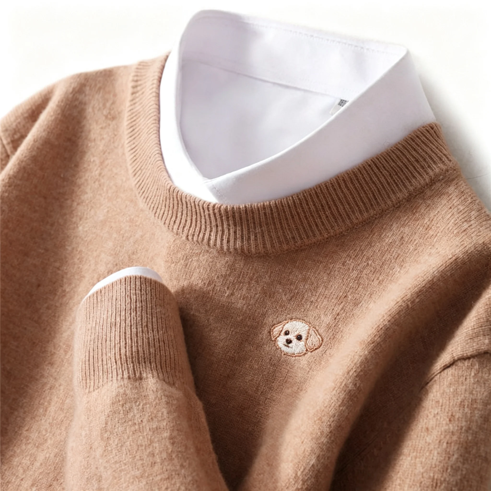 Autumn and winter new 100% pure cashmere sweater men's round neck pullover sweater long sleeve loose bottoming shirt