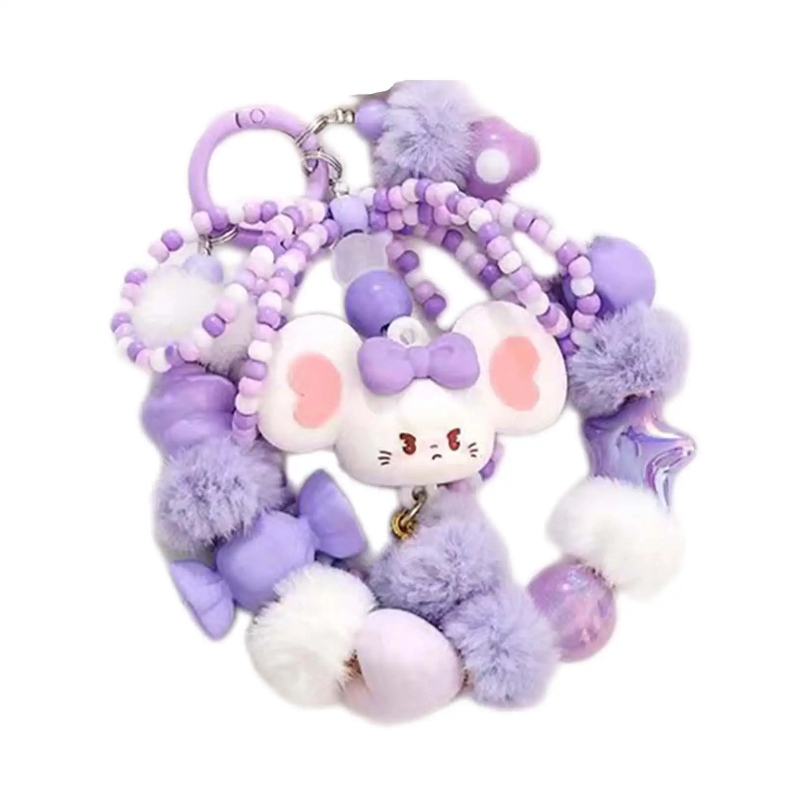 

Cute Animal Keychain Cartoon Key Chain Pendant Plush Balls Adorable Gift Random