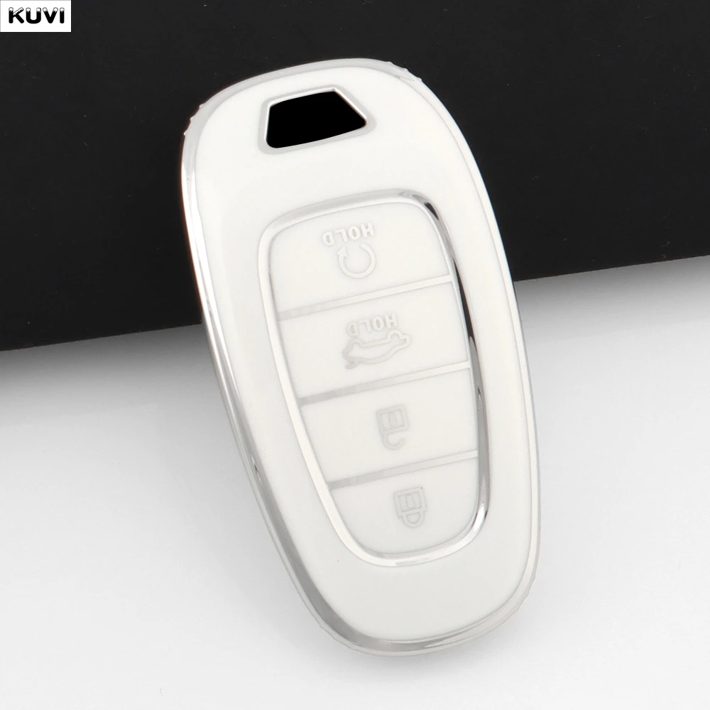 4 Button TPU Car Remote Key Case Cover For Hyundai Santa Fe Tucson 2022 NEXO NX4 Ioniq 5 Atos Prime Solaris 2021 Fob Accessories view 5