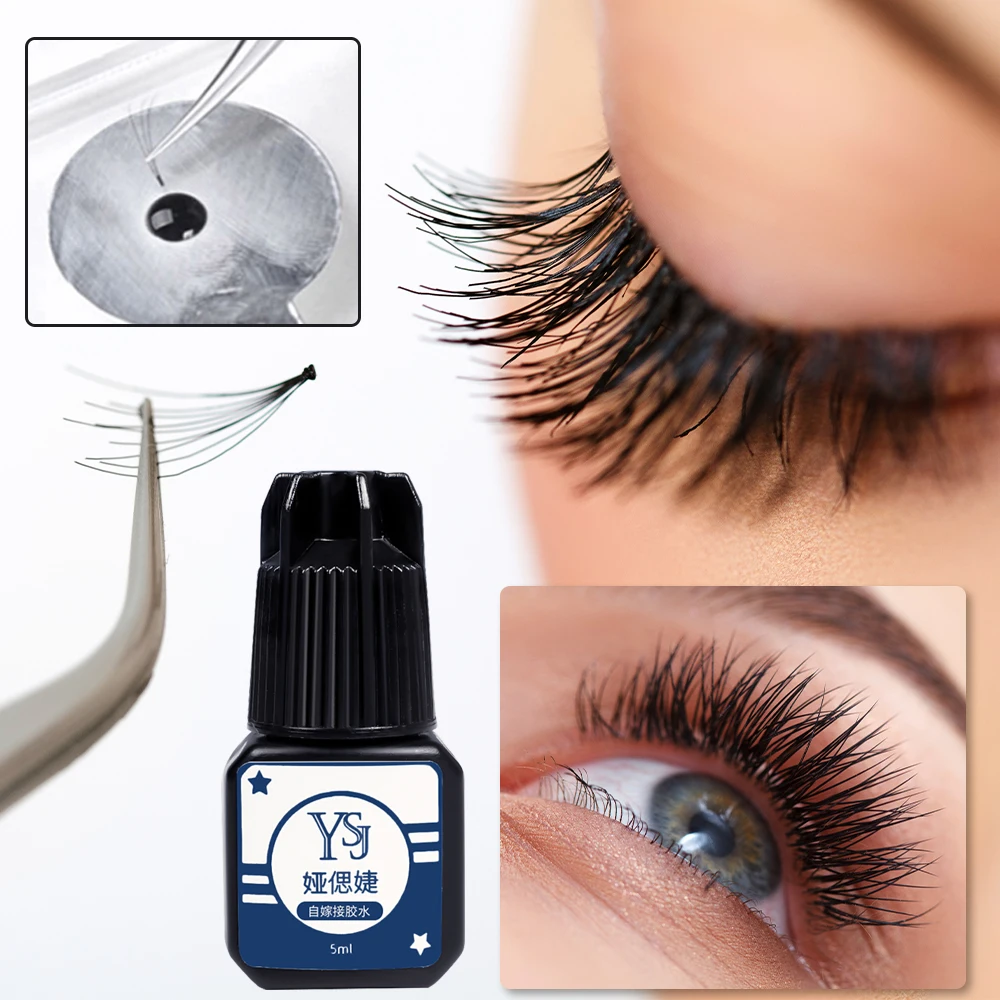 5ml Eyelashes Extension Glue Long Lasting Grafting Lashes Black Lash Glue Quick Dry Plant extracts No Irritant Graft Eyelash Kit