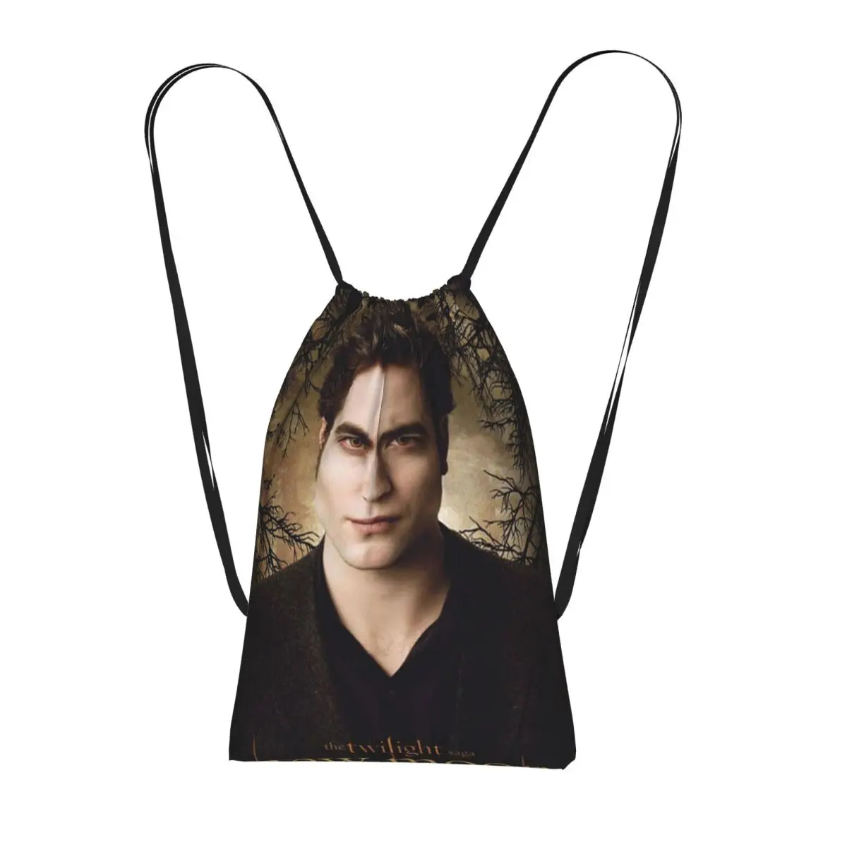 The Twilight Saga Edward Cullen Backpacks Casual Drawstring Bags Sports Bag Book Bags for Man Woman School