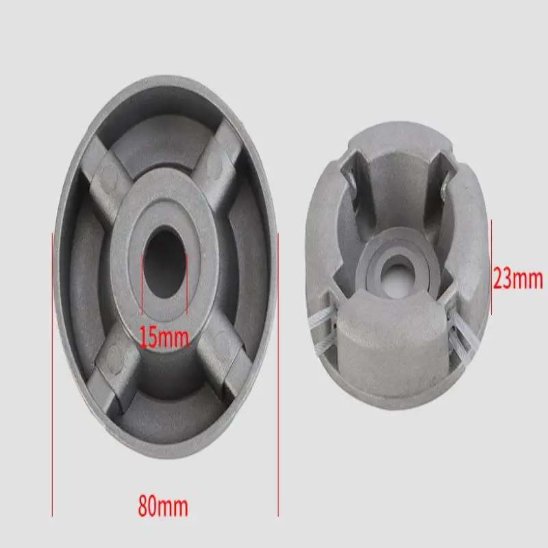 15mm Aluminum Trimmer Head Through Hole Fit String Trimmer Replacement Head Wire Rope Weed Head Accessories