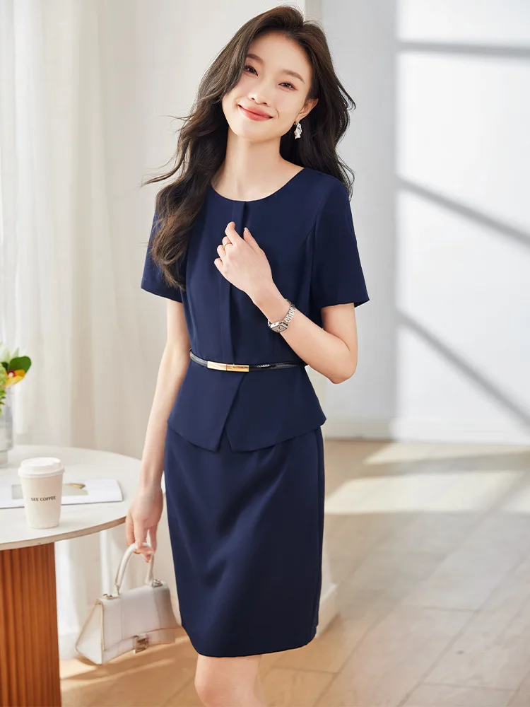 Jewelry Shop Workwear Women's Summer2024New High-Grade Slim Fit Slimming Dress Temperament Business Dress Dress