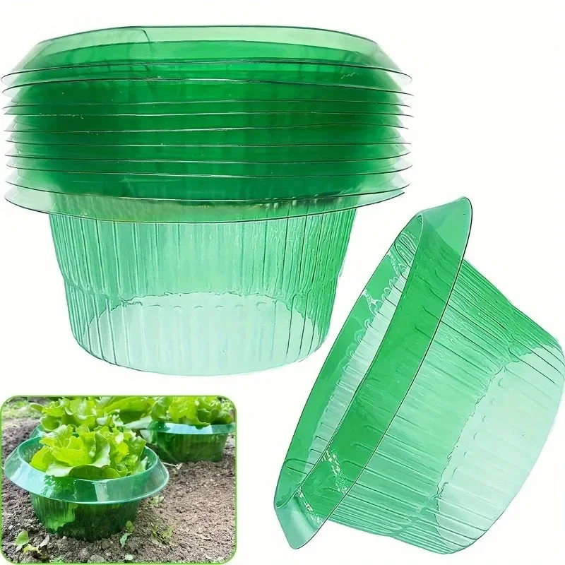 

10 шт./компл., пластиковая защитная крышка для садовых растений, регулируемая ветрозащитная крышка от мороз для овощей, цветов, горшечных растений, многоразовая