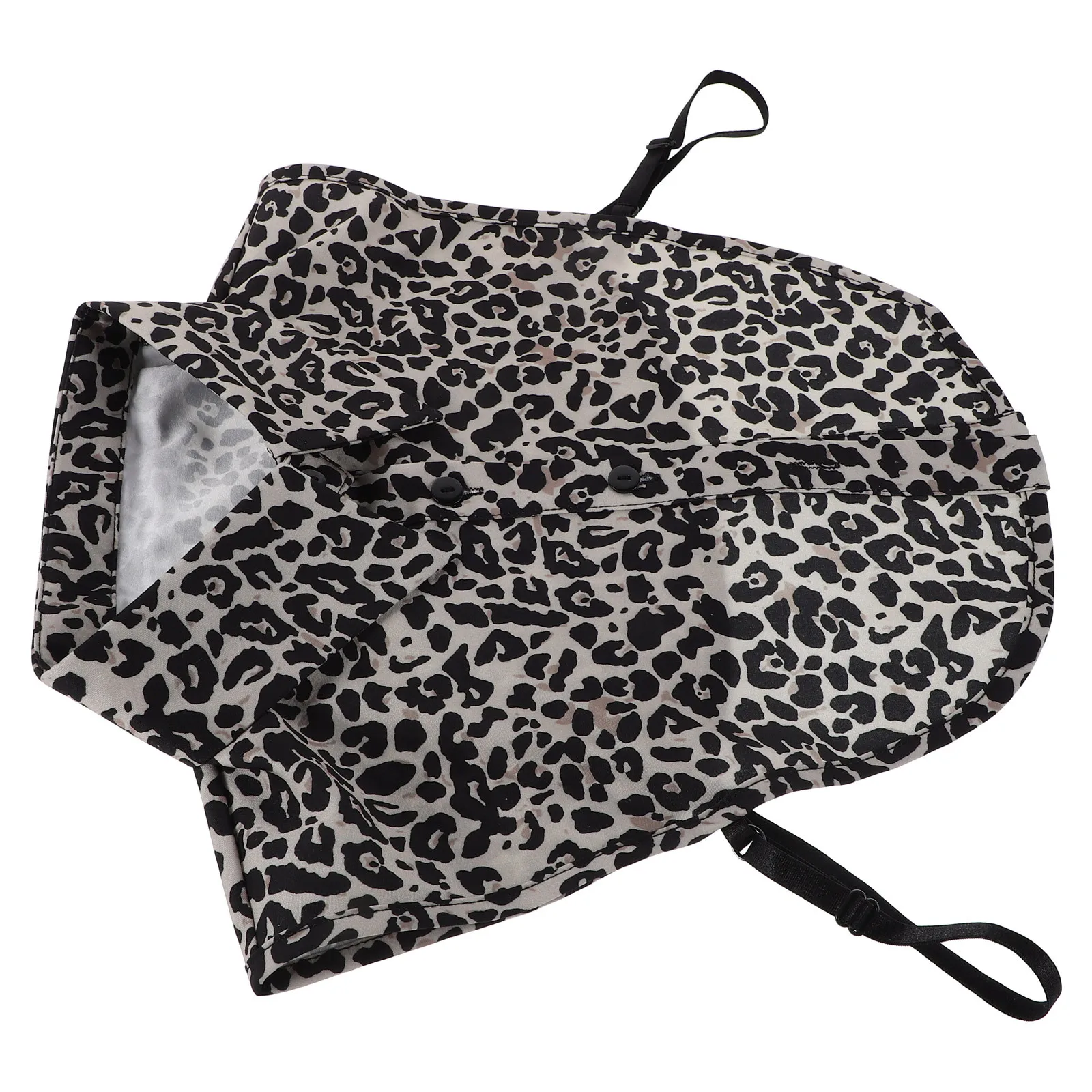 Colar falso destacável de chiffon com estampa de leopardo, leve, pequeno e versátil, acessório decorativo para colarinho de camisa feminina