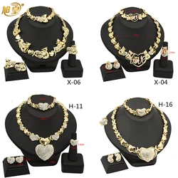 XUHUANG XOXO Luxury Necklace Jewelry Sets Nigerian Bridal Wedding Banquet Indian Arabic Charm Chokers Jewellery Gifts Wholesale