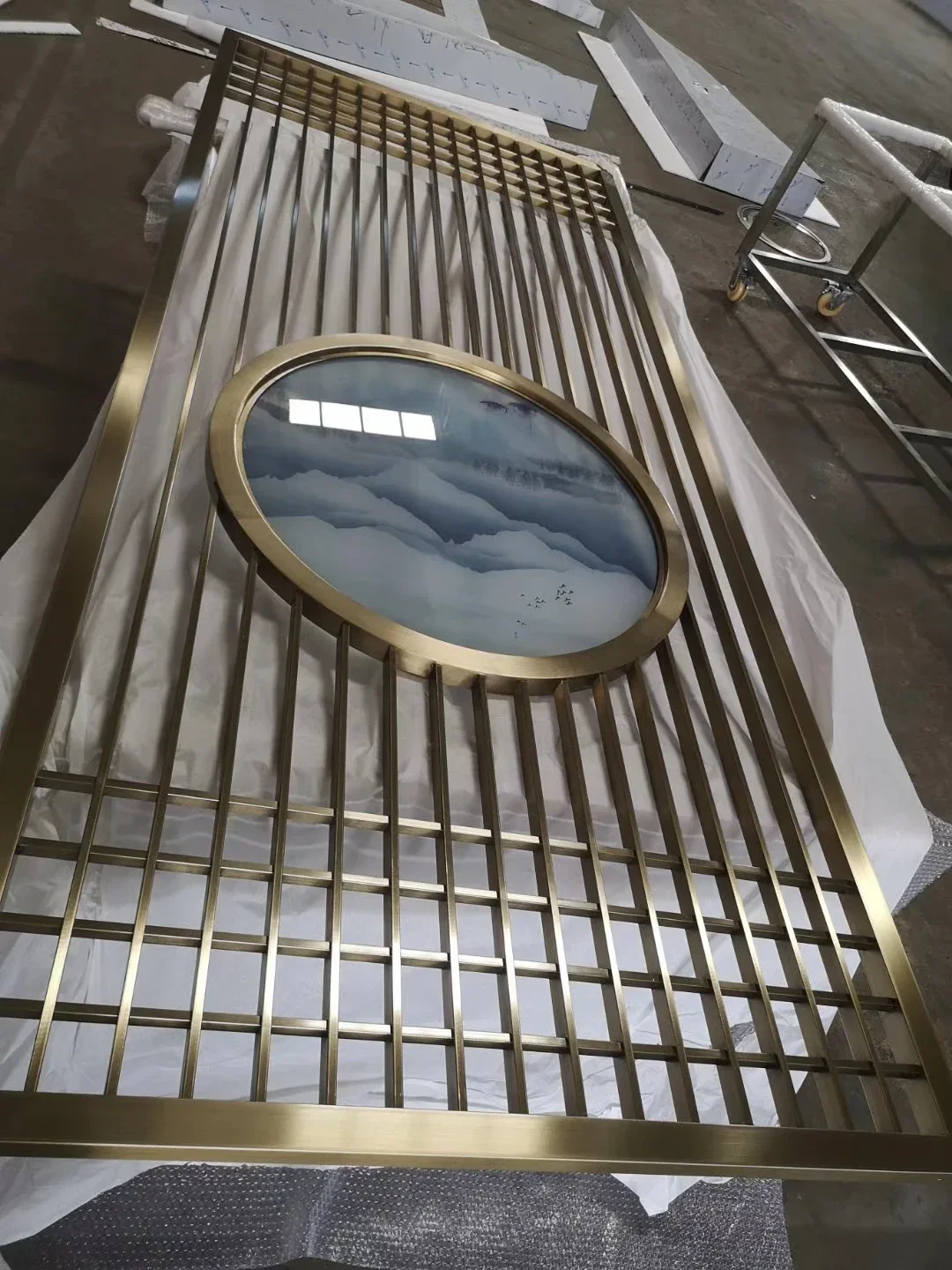 Metal Room Stainless Steel Wall Divider Decorative Screen Customized Room Decorate Partition Screen