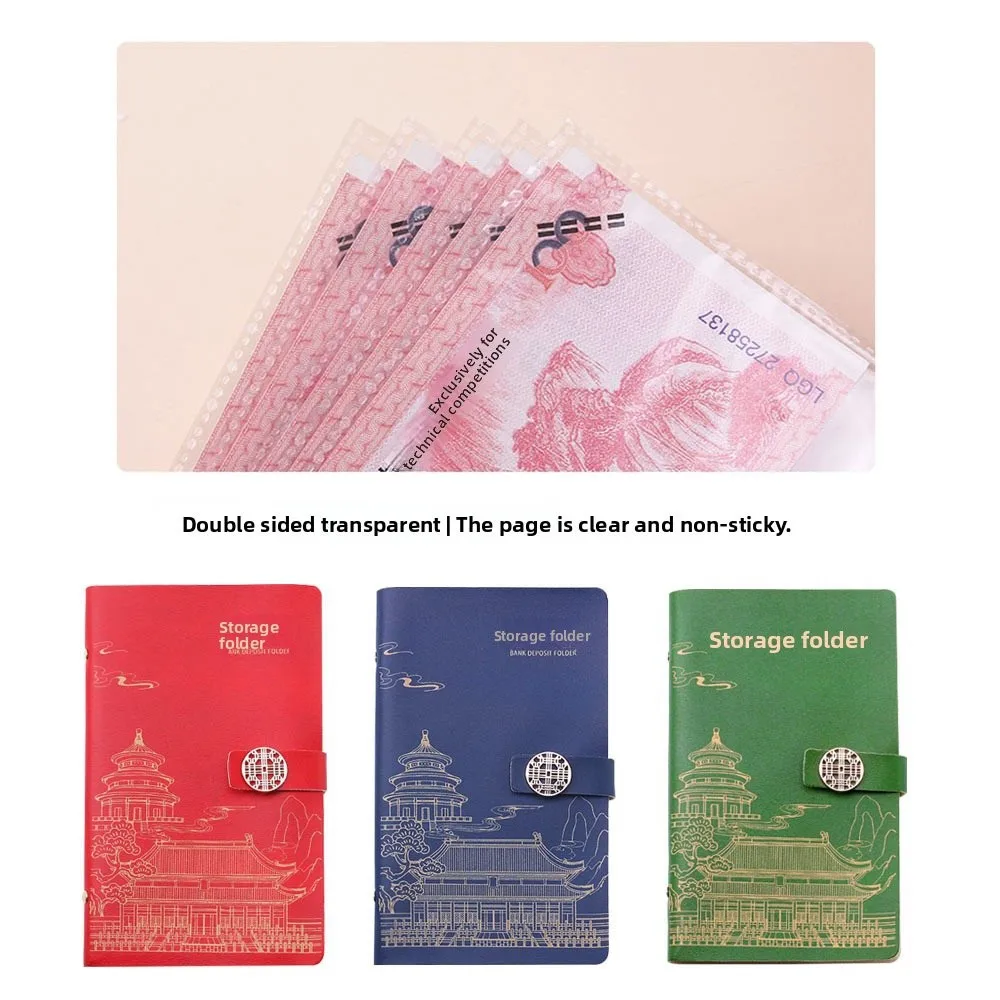 새로운 돈 절약 돈 절약 노트북 방수 PU 기념 컬렉션 도서 재사용 가능한 스토리지 도서 예산 바인더