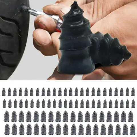 10/20/30/40pcs Car Motorcycle Vacuum Tyre Repair Kit Tubeless Wheel Puncture Screws Nail Patches Fitting Set for Tire Repairs