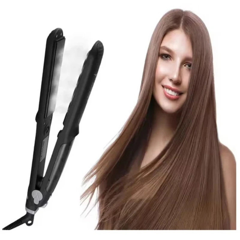 

New Hair Straightener, Steam, Steam LED Display, Titanium Plate Flat Iron, Household, Hotel and Outdoor Products