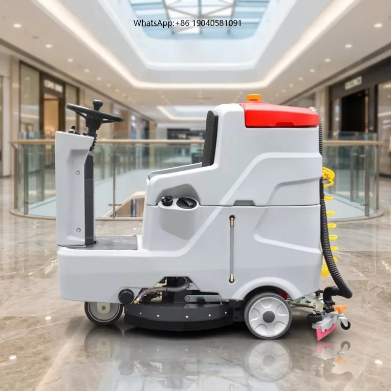 Electric New Large Capacity 100L Sewage Tank Self-Propelled Cold Water Ride Floor Scrubber Automatic Cleaning Machine Commercial