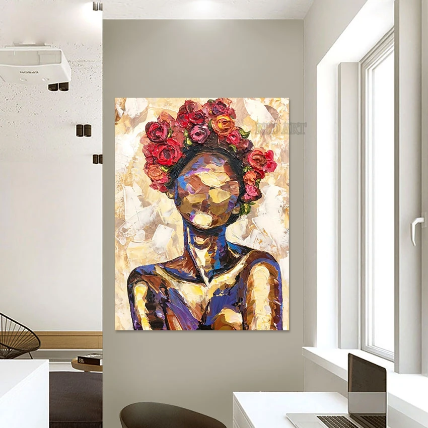 

Sexy Lady Figure Art Picture Hotel Bedroom Decor Oil Painting Poster Hand-painted Large Murals Gift Palette Knife Canvas Artwork