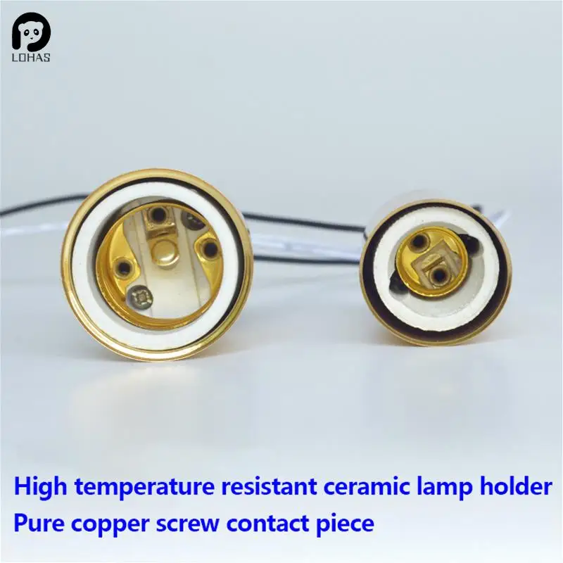 E27 E14 Ceramic Screw Light Base Light Socket LED Filament Lamp Holder Indoor Led lamp Part Easy to Install