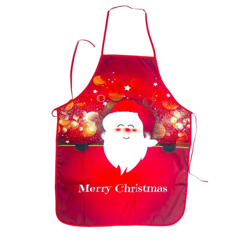 Santa Claus Aprons for Men and Women, Christmas Dinner Decoration, Home Kitchen, Baking, Oil Proof Reusable Apron Gift, 1 Piece