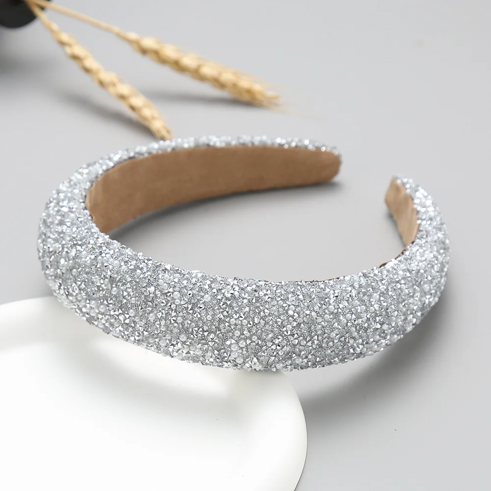 Diamond Headband Glitter Sparkle Jeweled Womens Headbands Hair Bands Wide Fashion Hair Hoops Girls Hair Accessories Gifts