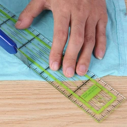 1PCS Acrylic Patchwork Aligned Ruler Transparent Student Drawing Ruler Office Measuring Supplies Tailor Sewing Tools