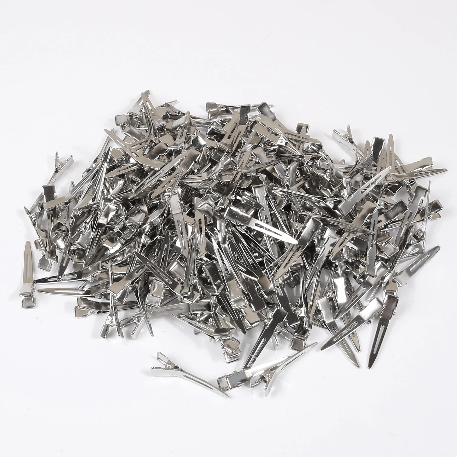 100pcs Hair Root Fixing Pointed-nose Clips Makeup Artist Styling And Hairdressing Duckbeak Clips Positioning Zoned Hair Clips
