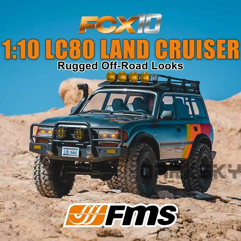 FMS FCX10 Simulated Toyota Land Cruiser LC80 Climbing Car 1:10 Remote Control Electric Off-Road Vehicle Two-Speed Linkage Light