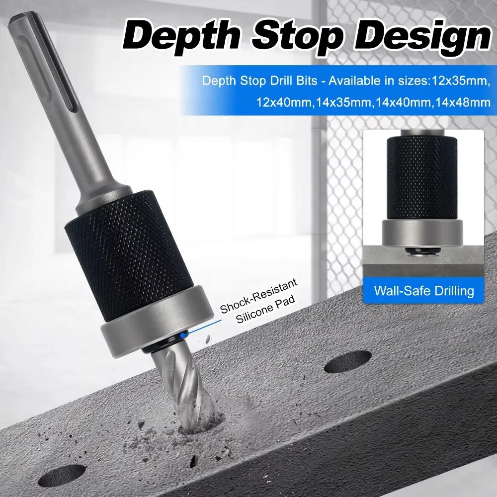 

Split-type Detachable Depth Stop Fast Sharp Concrete Drill Bit Easy To Install Wear-resistant Split-Design Drill Bit