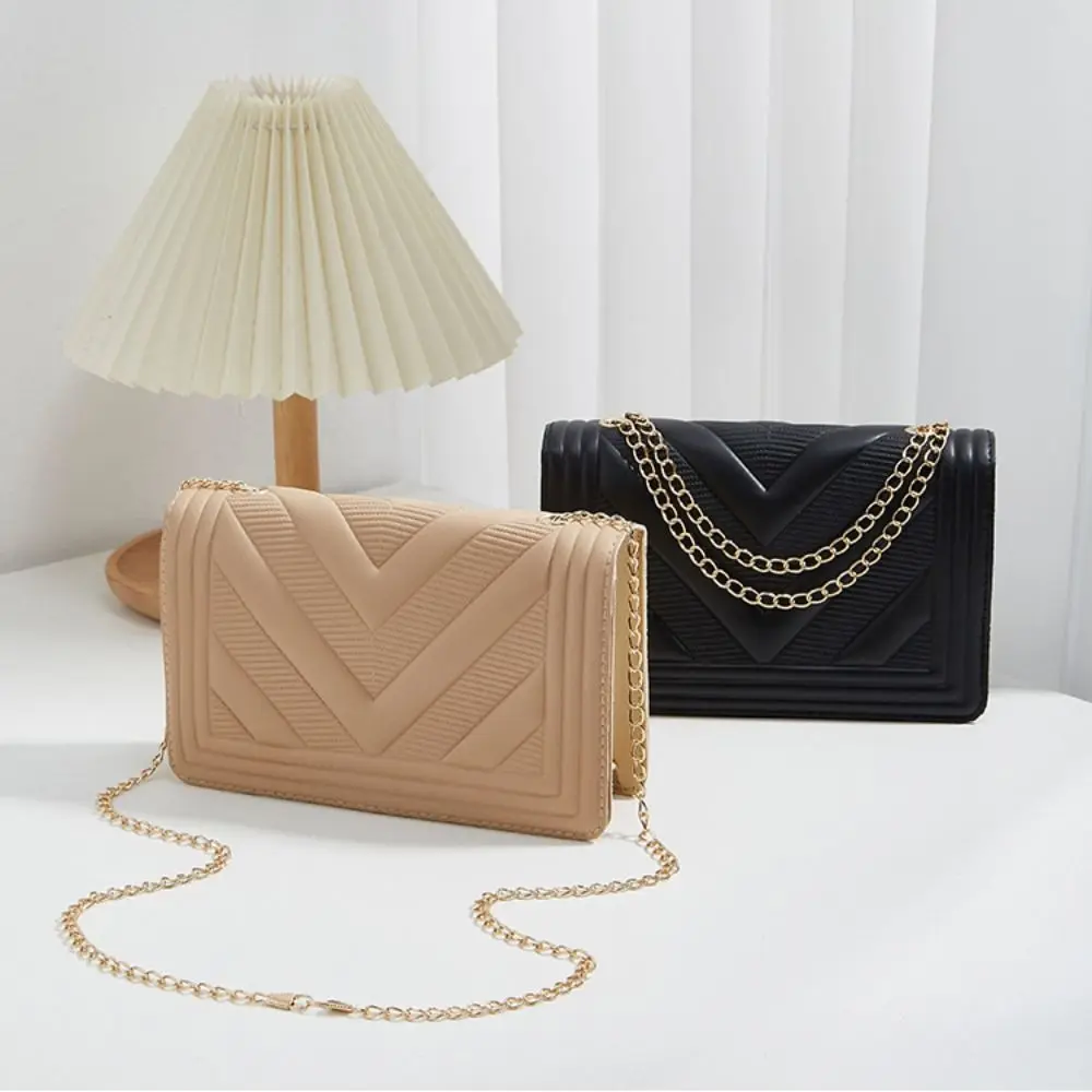 Small Crossbody Bag New PU Chain Strap Square Bag Handbag Women