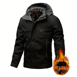 2025 Fashion plus fleece thickened hardshell jacket winter new cotton-padded jacket warm large size outer garment