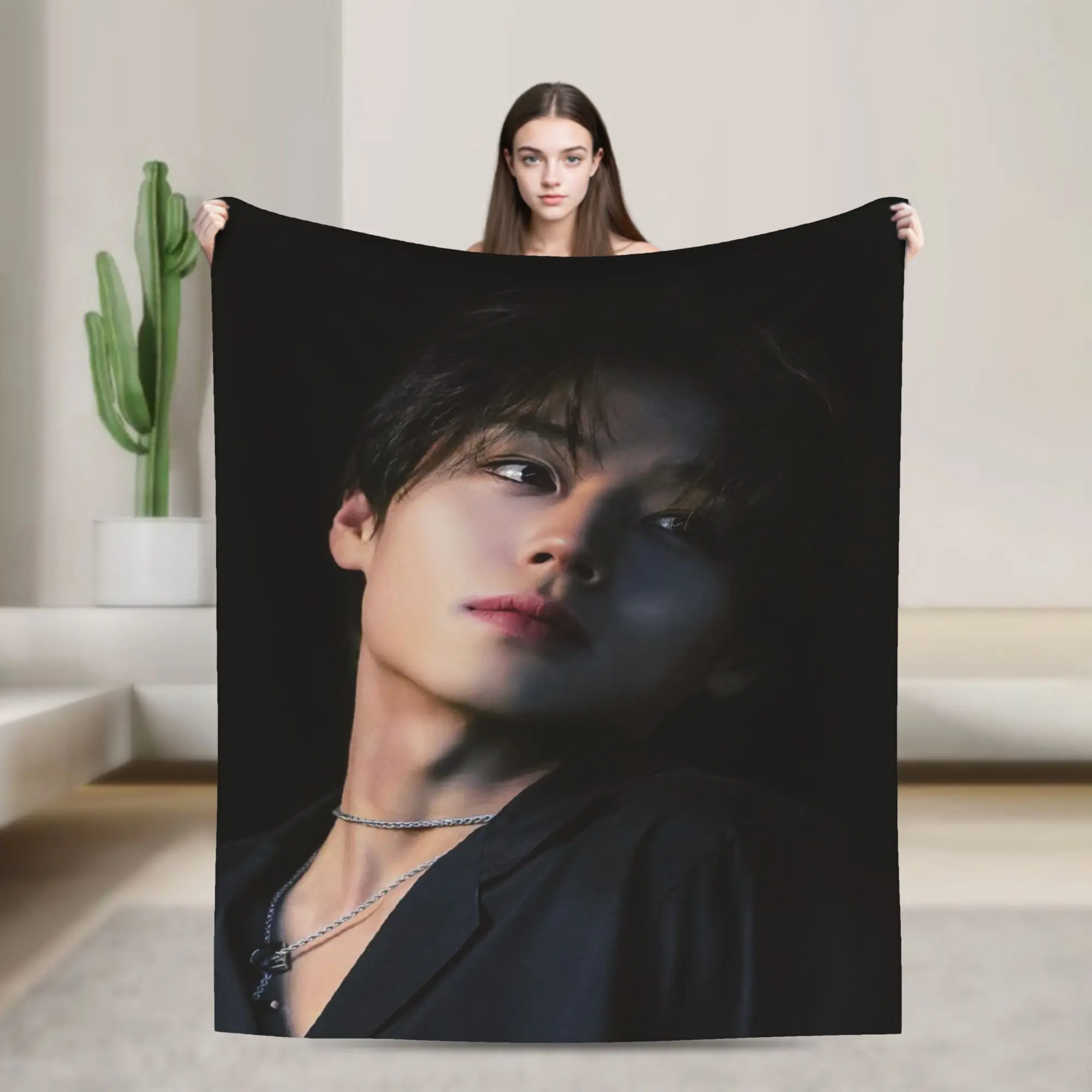 Park Ji Hoon fan gift Blankets Soft Flannel Cozy Gifts  Throw Blankets Bedspreads