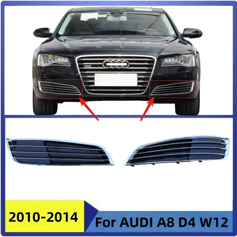 

For AUDI A8 D4 W12 2010 2011 2012 2013 2014 tools Auto Left Right Side Front Bumper Fog Light Grille Grill Cover Fog light frame