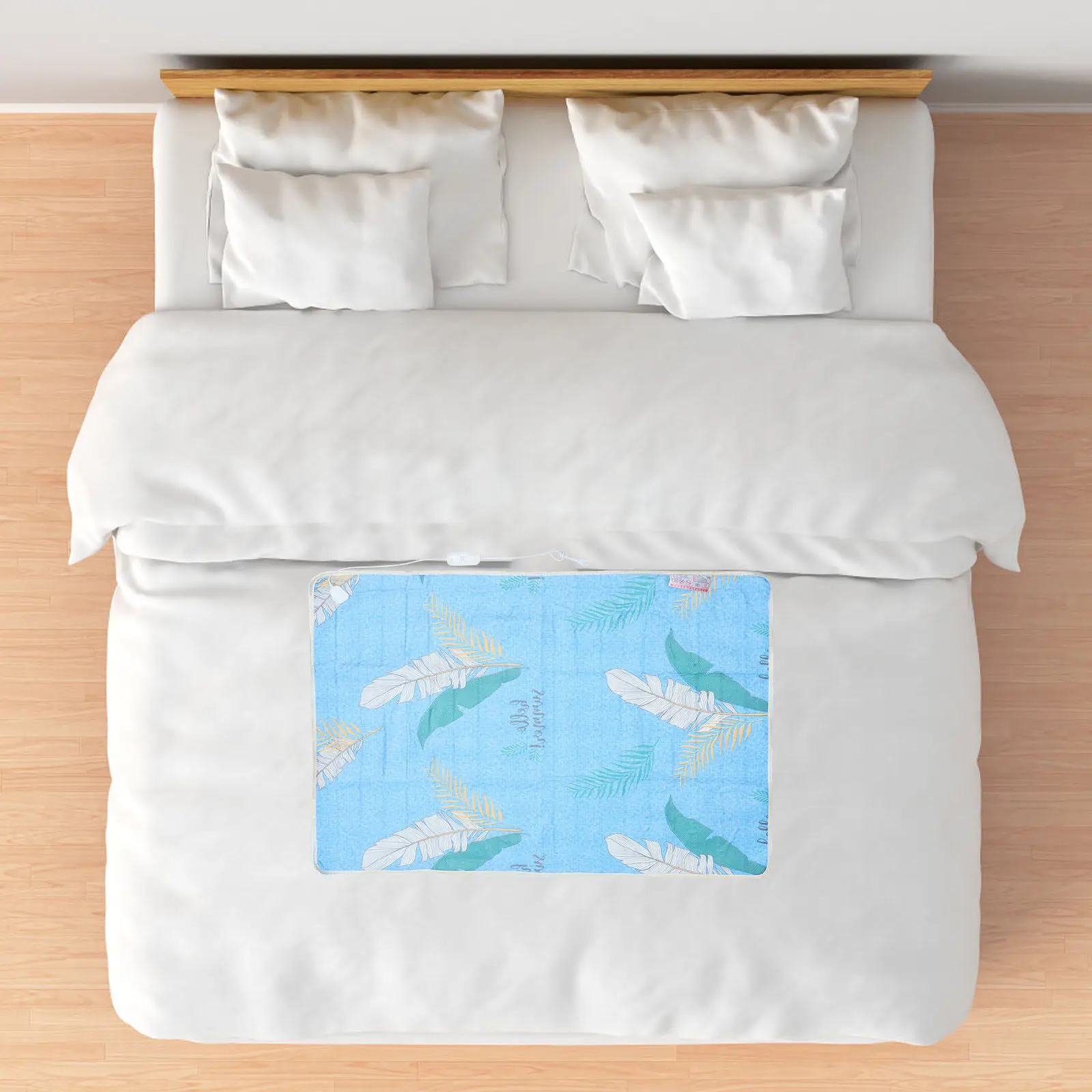 

Электрическое одеяло с двойным подогревом и цветочным узором, с контролем температуры, легкое, дышащее, для дома и кемпинга