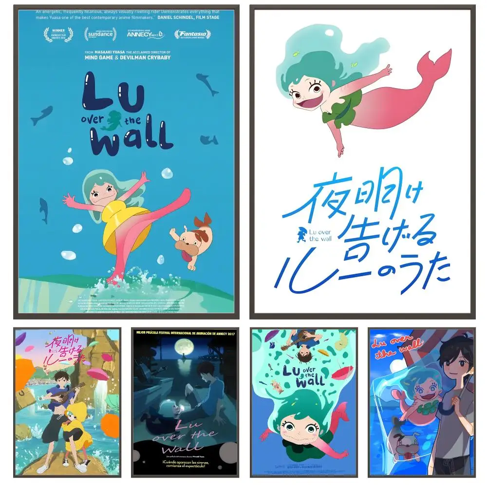 anime Lu Over the Wall Poster Poster Pastel Cozy Aesthetic HD Poster Wall Art Print For Bedroom Dorm Room Decor Teen Girls Gift