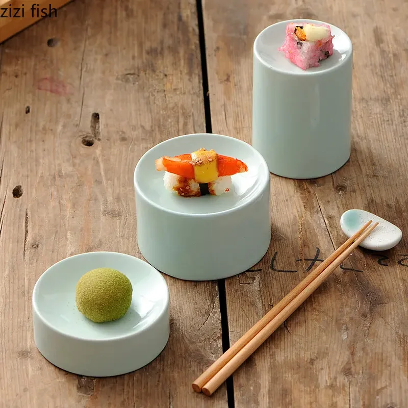 Ceramic Dinner Plates Sashimi Sushi Plate Cake Stands Artistic Conception Restaurant Solid Color Tableware Snack Dessert Dishes